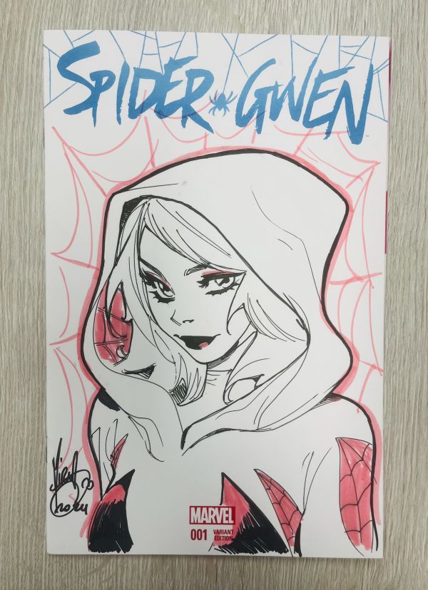 Image for Mirka Andolfo’s Spider Gwen Ink Sketch Cover
