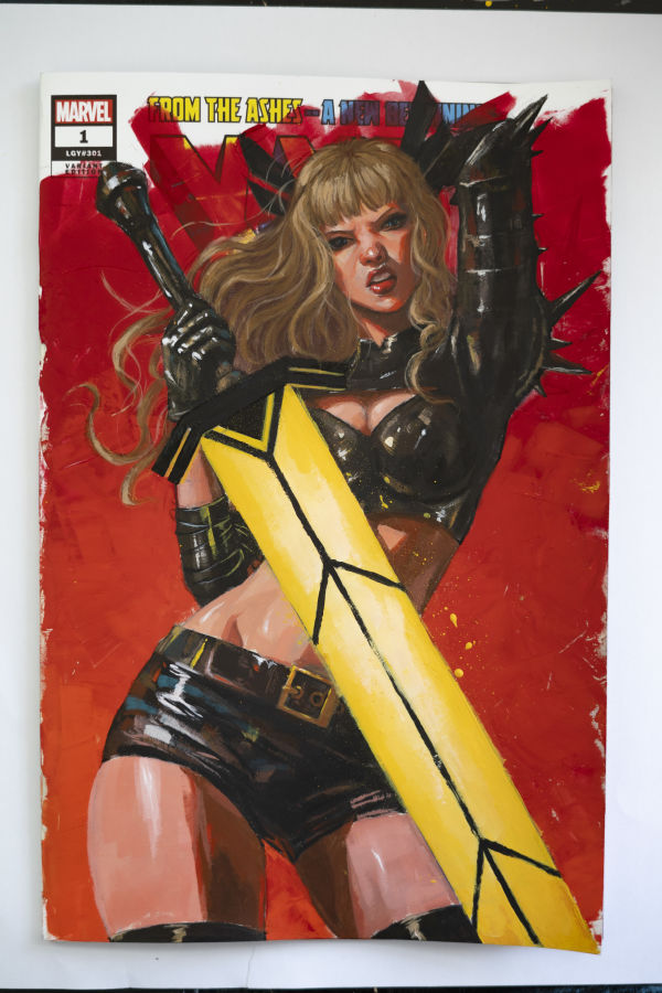 Image for Magik - Acrylics on X-men blank variant