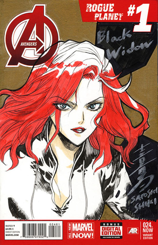 Image for Black Widow sketch cover by Satoshi Shiki