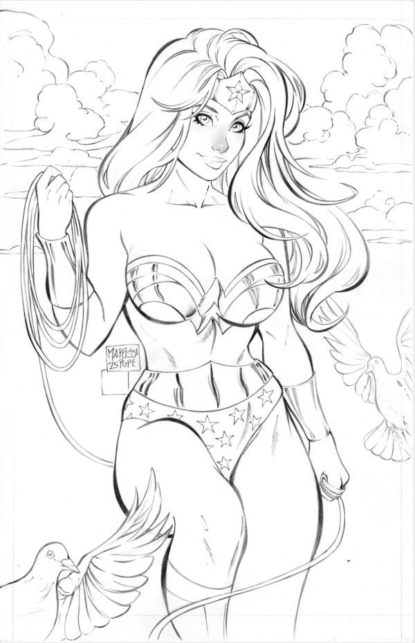 Image for 11x17in (A3) Wonder Woman by Marissa Pope 