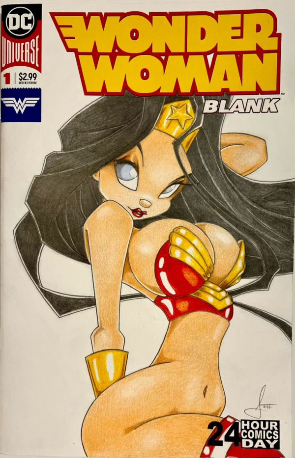 Image for Wonder Woman Original Sketch Cover by Stef Wilson