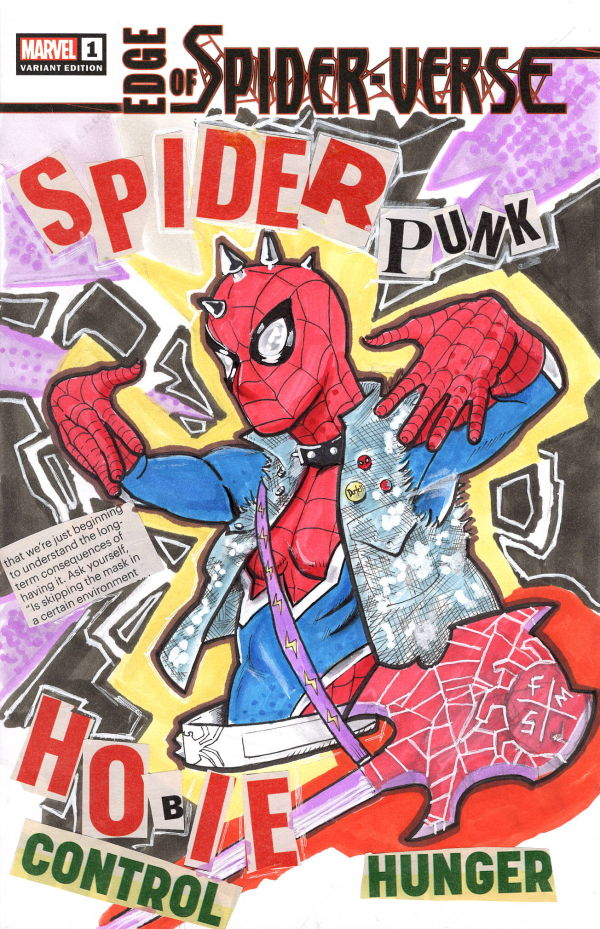 Image for Edge of the SpiderVerse SpiderPunk sketch cover