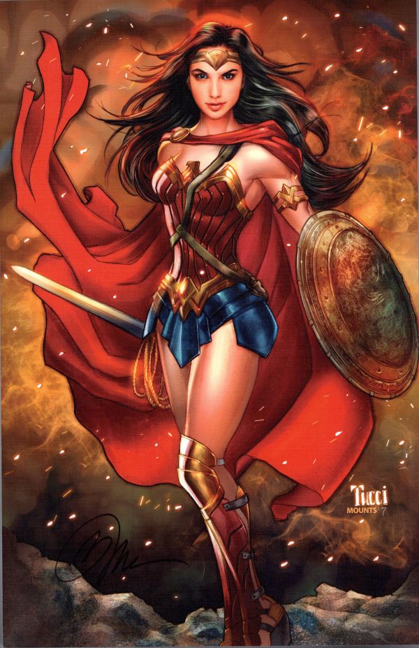 Image for WONDER WOMAN PRINT SIGNED BILLY TUCCI