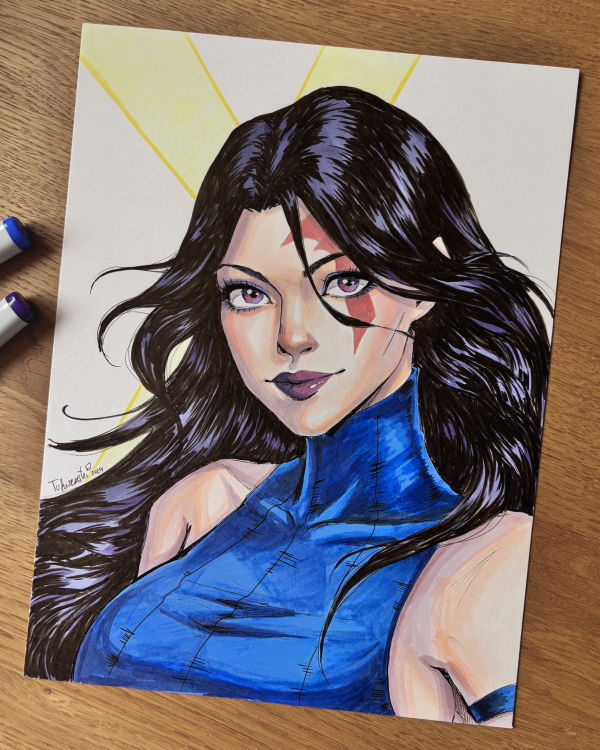 Image for Psylocke - convention sketch coloured (9x12inch)