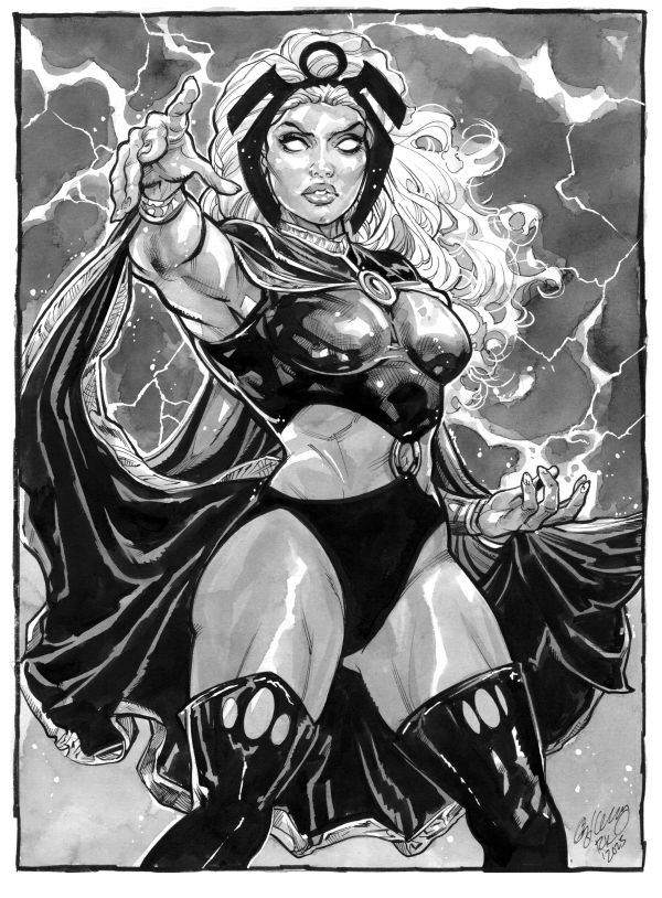 Image for Storm Of The X-Men 9X12 inch gray drawing by Ryan Kelly