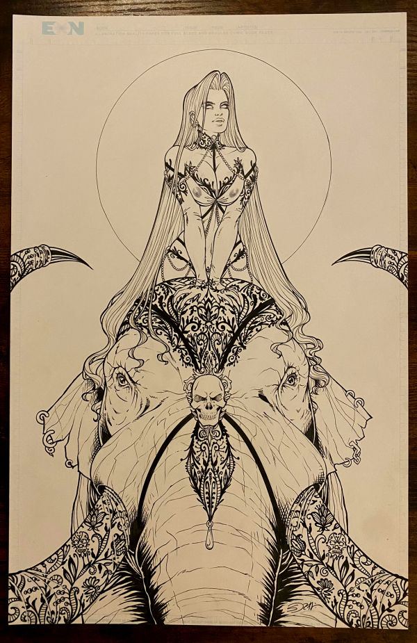Image for LADY DEATH MISCHIEF NIGHT #1 ORIGINAL COVER ART by SORAH SUHNG