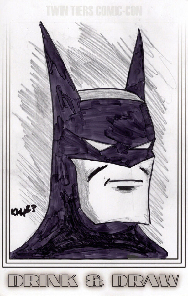 Image for BATMAN INK SKETCH SIGNED KEITH HAUGEN
