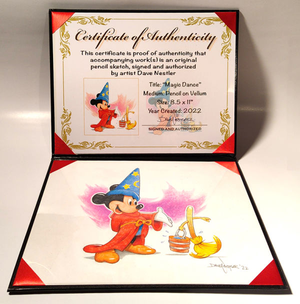 Image for "Magic Dance", original colored pencil sketch from Disney artist Dave Nestler