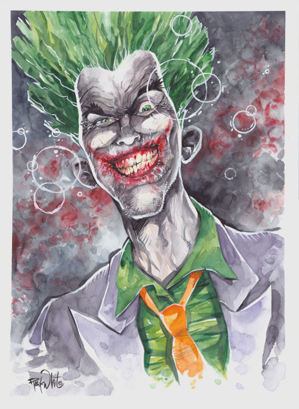 Image for Joker watercolor  11x15 inches