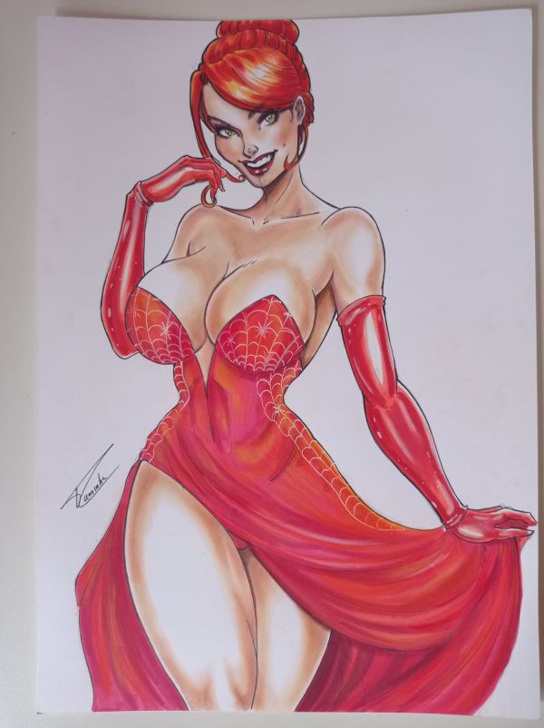 Image for Mary Jane 8x11" amazing original art by T. Caminha