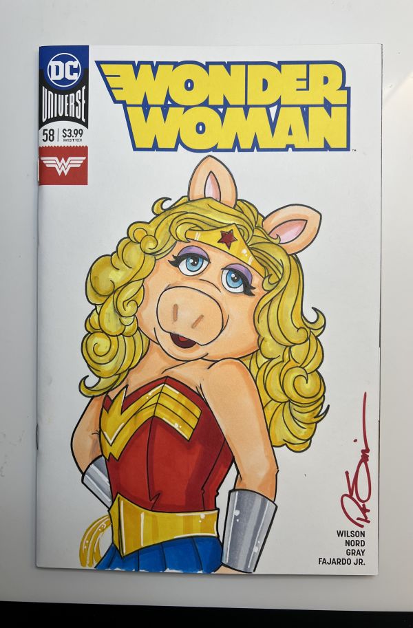 Image for Original Miss Piggy as Wonder Woman by Peter Smith