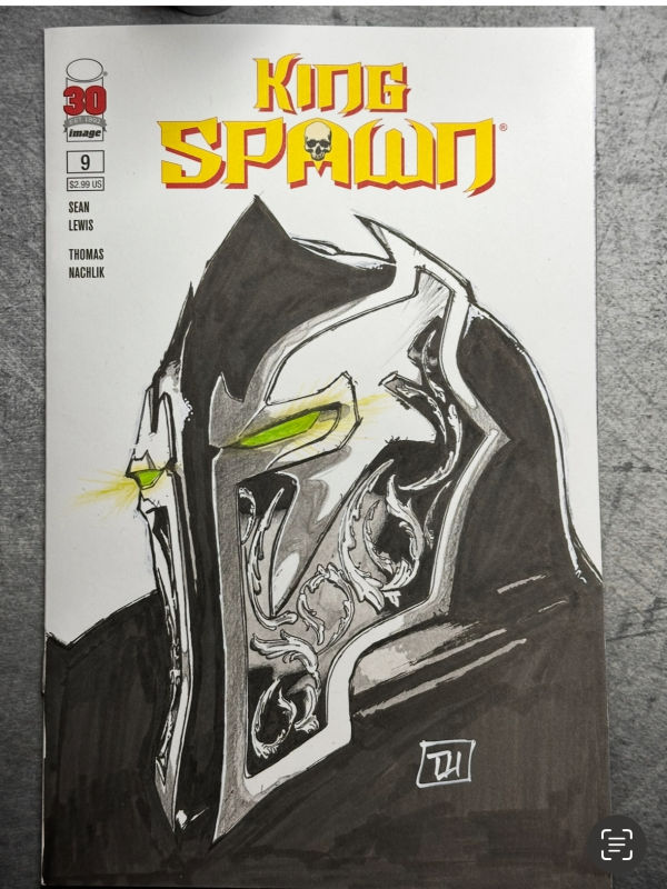 Image for Medieval Spawn on a King Spawn #9 blank cover 