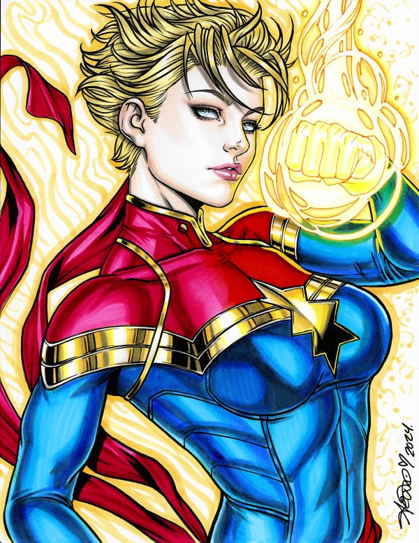 Image for Captain Marvel Copictober Day 3