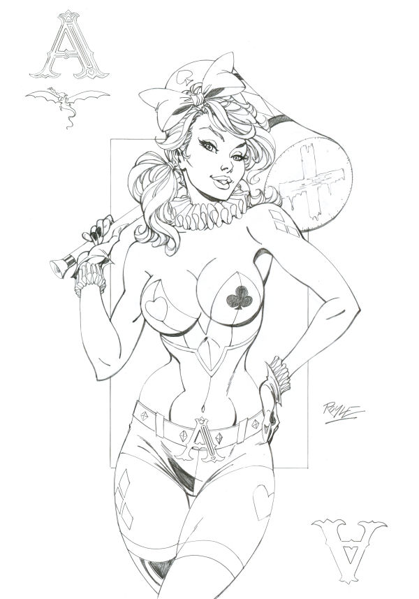 Image for Original cover pencils Zenescope August Artist's Choice Cosplay Collectibles Alice/Harley 