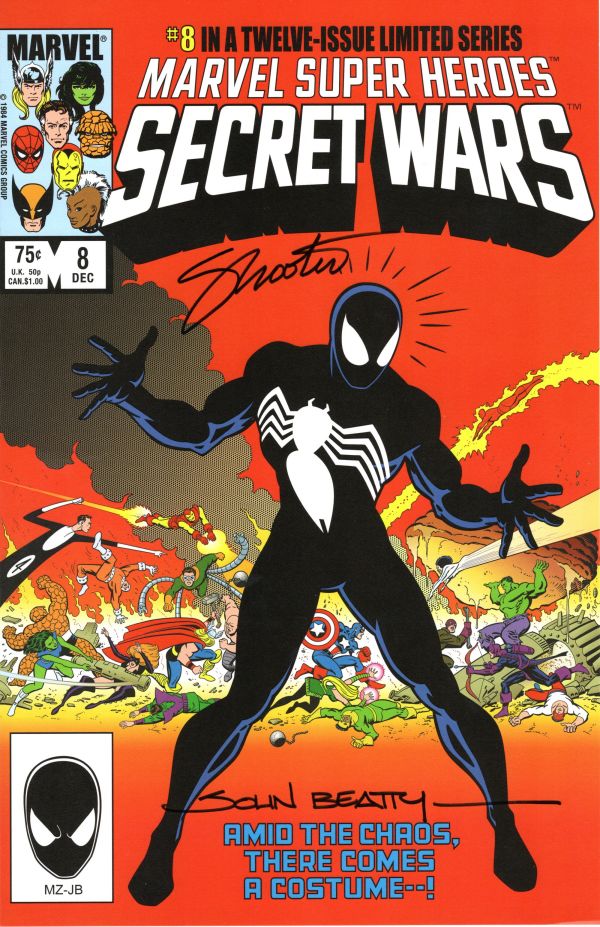Image for MARVEL SECRET WARS #8 COVER PRINT SIGNED JIM SHOOTER & JOHN BEATTY