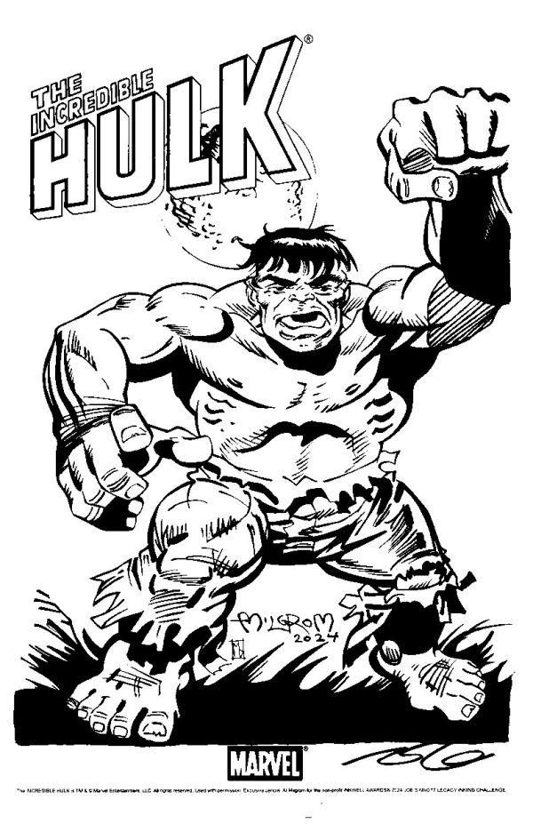 Image for Sinnott Legacy Inking Challenge Hulk signed Al Milgrom/Michelle Delecki
