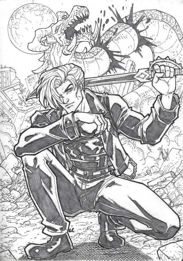 Image for Variant Cover MAL#1 8x11" original pencil art by LC Freitas
