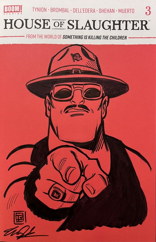 Image for House Of Slaughter sketch cover Sgt Slaughter ink drawing by Tim Shinn