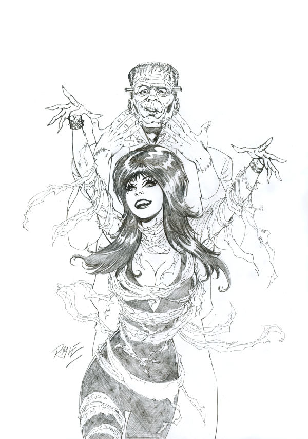 Image for Elvira in Monsterland #2 (2023) Original cover pencils art 