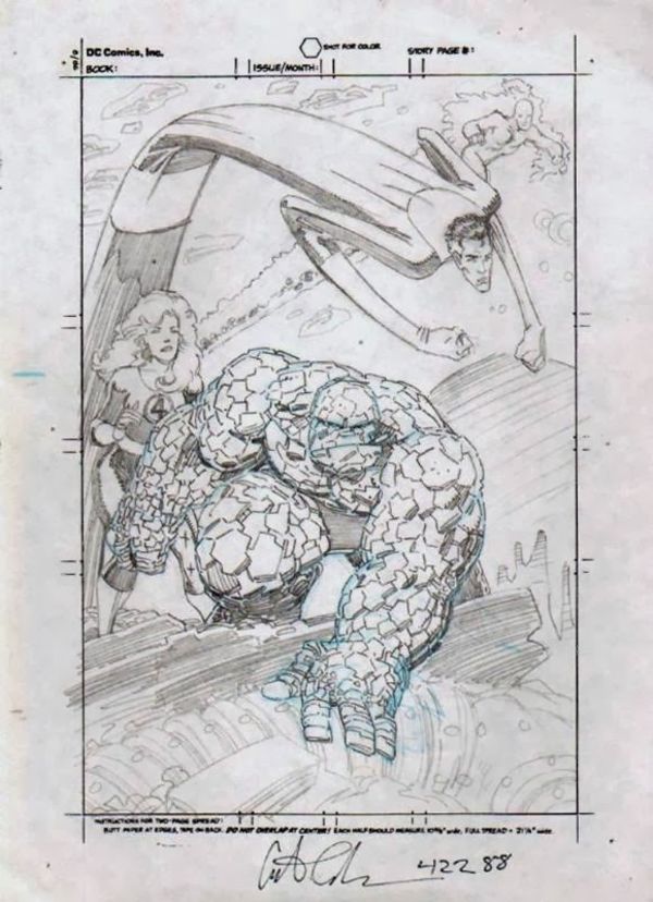 Image for Arthur Adams Fantastic Four published pinup (Marvel Fanfare #45)