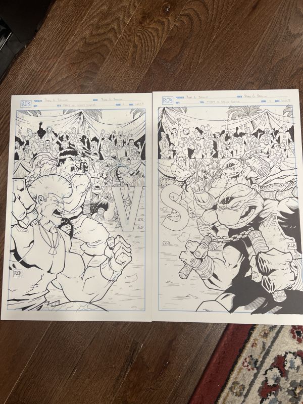 Image for TMNT vs. Street Fighter #1 connecting covers by Ryan G. Browne