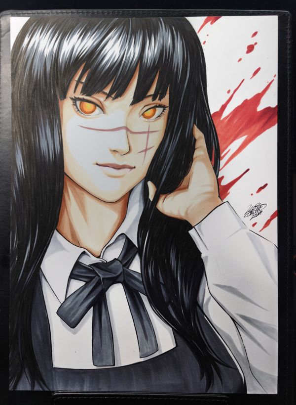 Image for Arttrober Day 4 - Yoru from Chainsawman