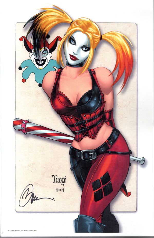 Image for HARLEY QUINN BODICE PRINT SIGNED BILLY TUCCI