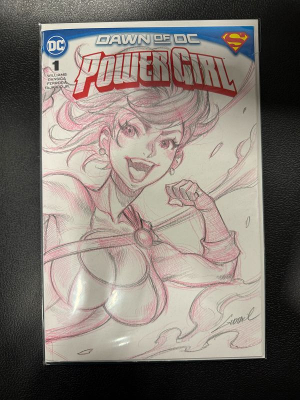 Image for Power Girl sketch cover by Godtail