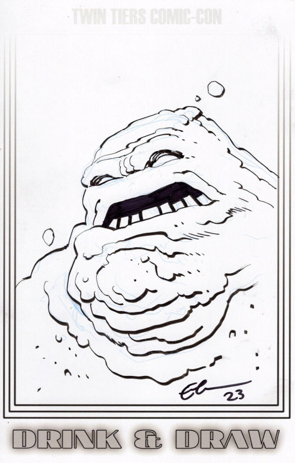 Image for CLAYFACE INK SKETCH SIGNED ETHAN YOUNG