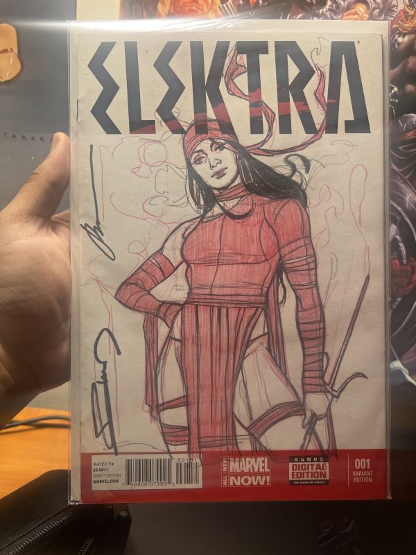 Image for Elektra Sketch 2022 with Frank Miller signature
