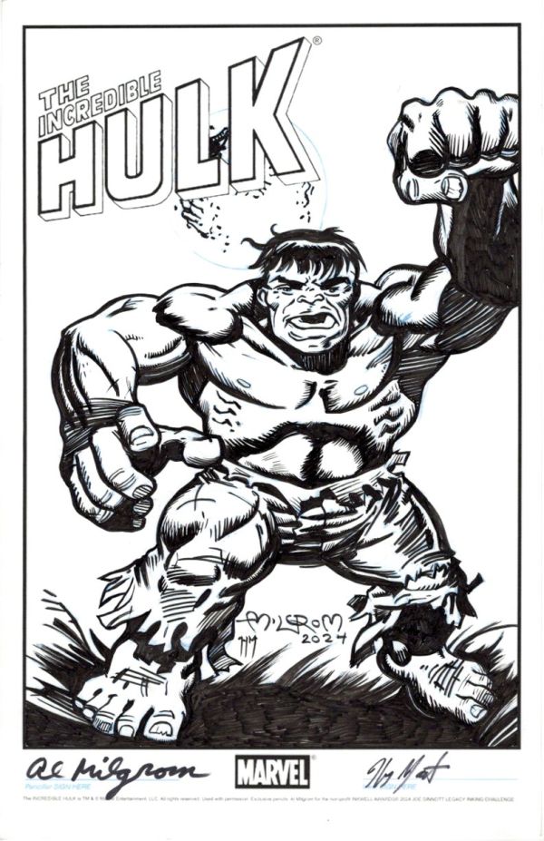 Image for Sinnott Legacy Inking Challenge Hulk signed Al Milgrom/Henry Martinez