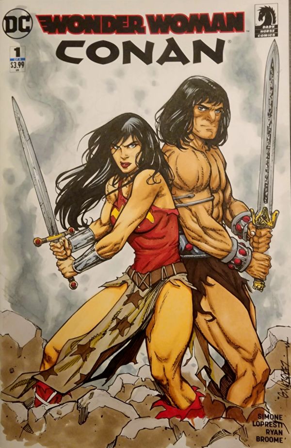 Image for Wonder Woman/Conan Sketch Cover