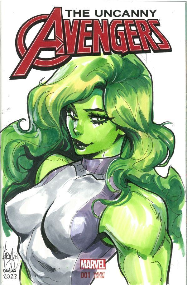Image for She Hulk blank cover sketch by Mirka Andolfo