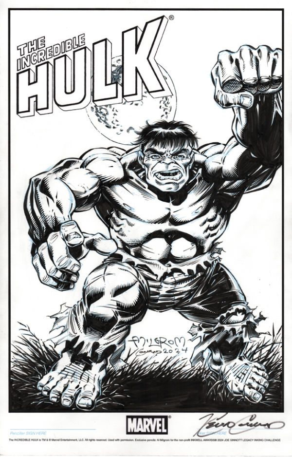 Image for Sinnott Legacy Inking Challenge Hulk signed Al Milgrom/Kevin Conrad