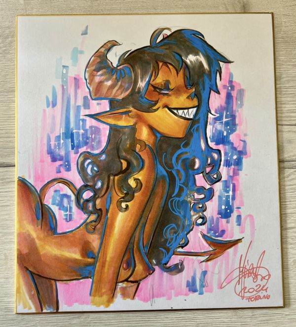 Image for Mirka Andolfo’s Sweet Paprika Full color sketch on Shikishi