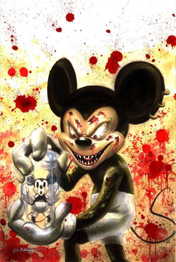 Image for Zombie Mickey original cover Art Max toons book Acrylic Painting by Manu Silva 