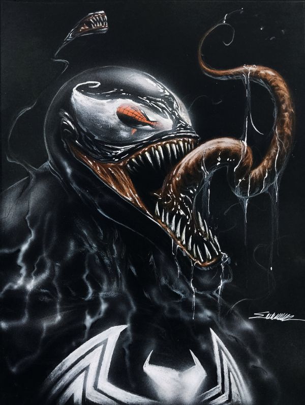 Image for Incredible Venom Original Art by Manu Silva - Rare Find!