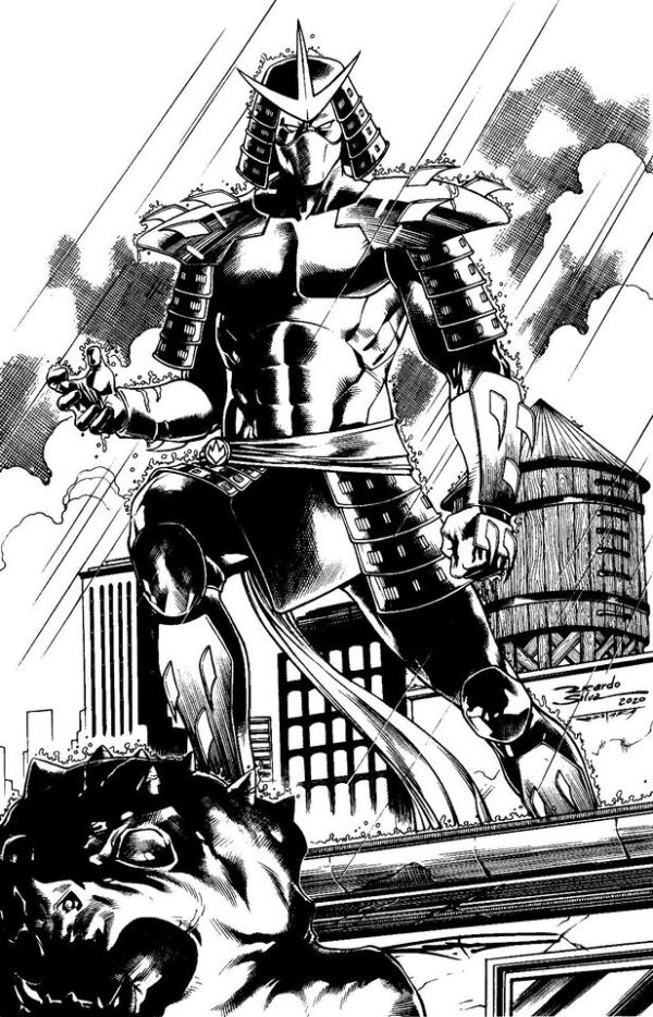 Image for TMNT SHREDDER PRINT RICARDO SILVA SIGNED MOSTAFA MOUSSA
