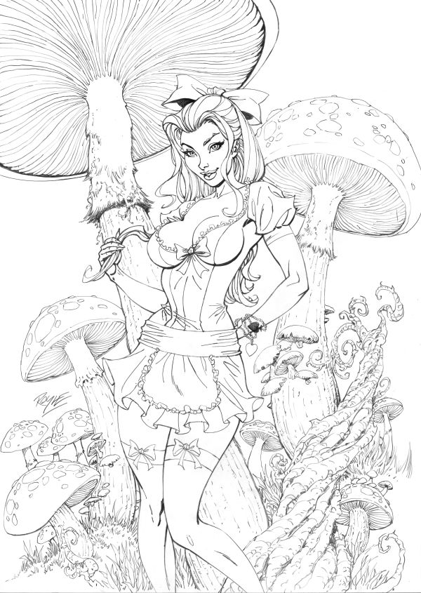 Image for Alice in ZombieLand Zenescope. Original cover pencil art 