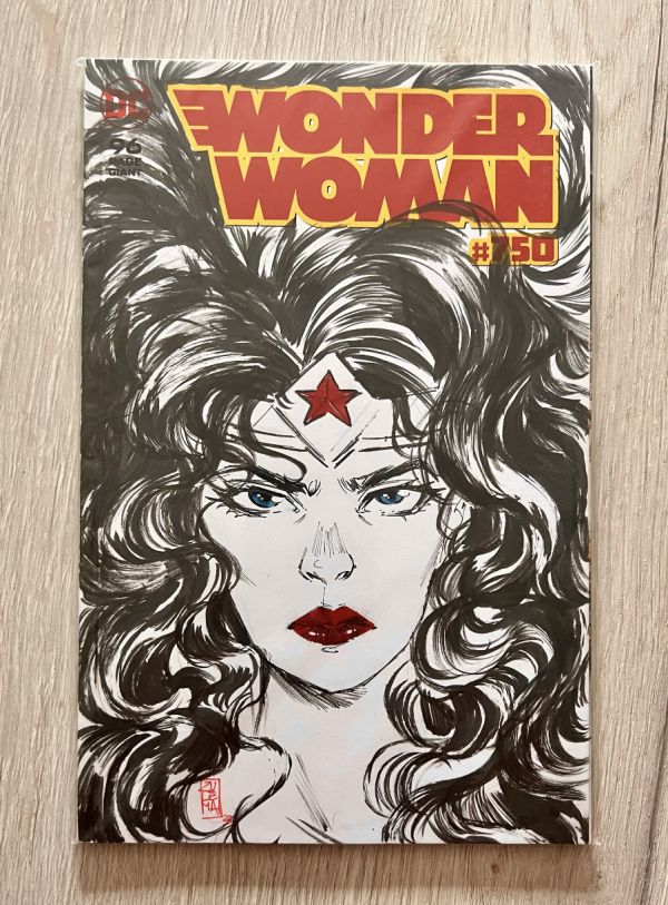 Image for Wonder Woman Blank Cover Ink Sketch by Zulema Scotto Lavina	
