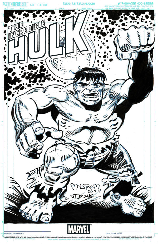 Image for Sinnott Legacy Inking Challenge Hulk signed Al Milgrom/Joe Orsak