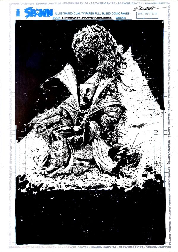 Image for Spawnuary page bart Simpson Spawn 11x17 by Manu Silva 