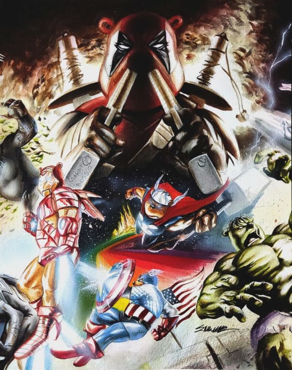 Image for Do you pooh multiverse ART 3 of 4 Acrylic Painting by Manu Silva