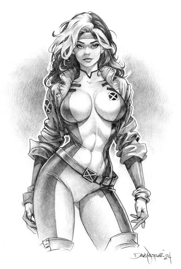 Image for X-men "Rogue" original pencil sketch from pinup artist Dave Nestler