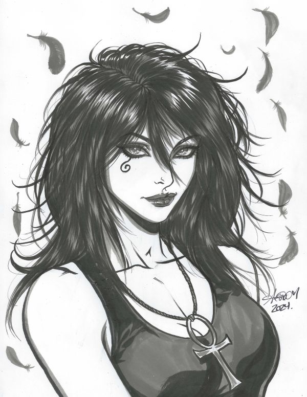 Image for ADA Death Sketch A4 Original