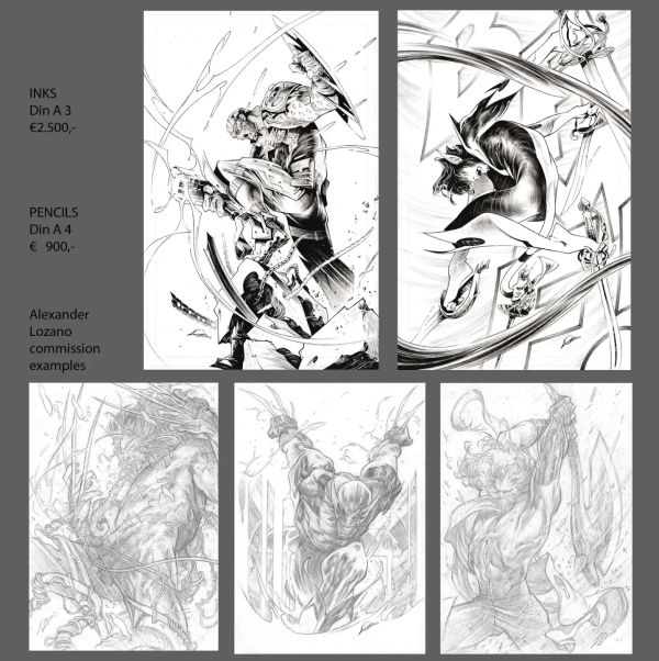 Image for First Spot On Alexander Lozano's Commission List at Lake Como Comic Art Festival 2024