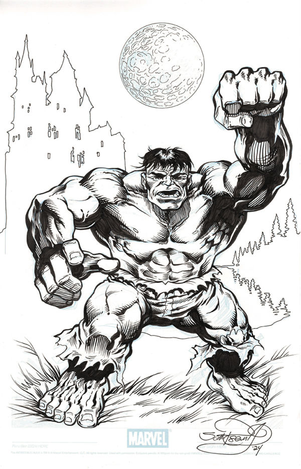 Image for Sinnott Legacy Inking Challenge Hulk signed Al Milgrom/Scott Rosema