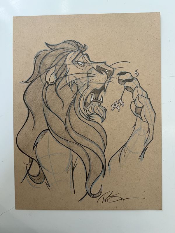 Image for Disney’s Scar sketch by artist Peter Smith