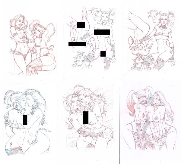 Image for Poison Ivy and Harley Sketches