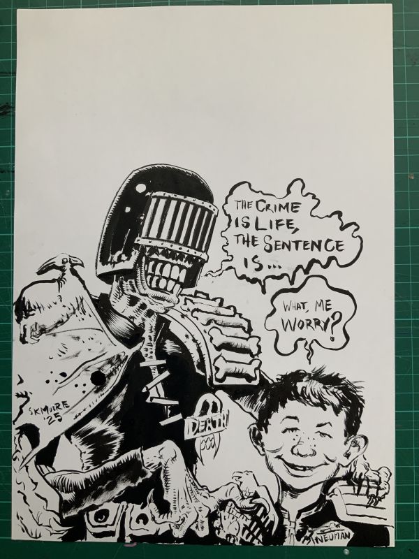 Image for Epic Crossover: Judge Death meets Alfred E Neuman Convention Sketch by S K Moore